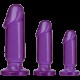 Анальные фаллоимитаторы 3 шт фиолетовые - лучший выбор для удовольствия