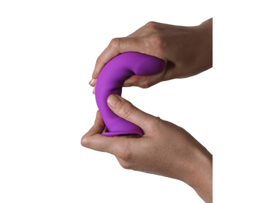 Дилдо на присоске с двойной плотностью ADRIEN LASTIC DILDO HITSENS DUAL DENSITY S06 Purple