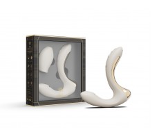 Вибромассажёр зоны G с пульсацией, вакуумной стимуляцией и функцией нагрева TALIS, белый