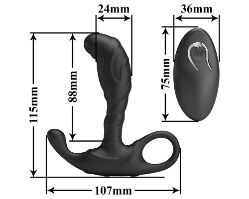 Вибромассажёр простаты с пультом