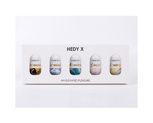 Наслаждайтесь разнообразием с Hedy X5 Mixed: набор из 5 мастурбаторов с разной формой!