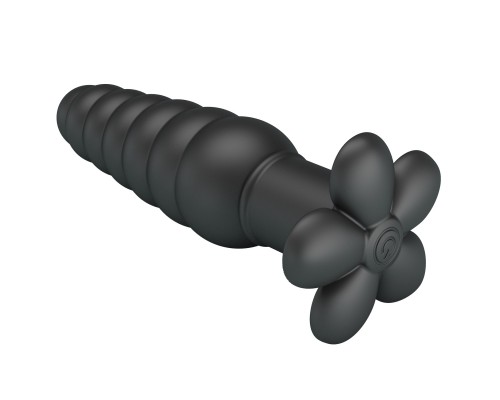 Анальная вибропробка ребристая Imron