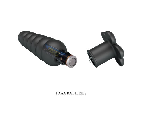 Анальная вибропробка ребристая Imron