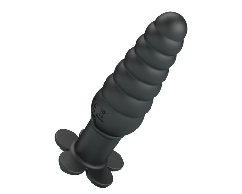 Анальная вибропробка ребристая Imron