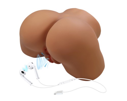 Мастурбатор полуторс Geriann, с вибрацией, эффектом всасывания, голосовым сопровождение