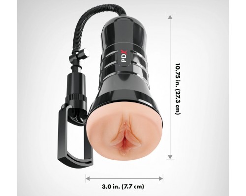 Мастурбатор вагина в тубе с вакуумной помпой Wet Pussies, Super Sucker XXL Stroker