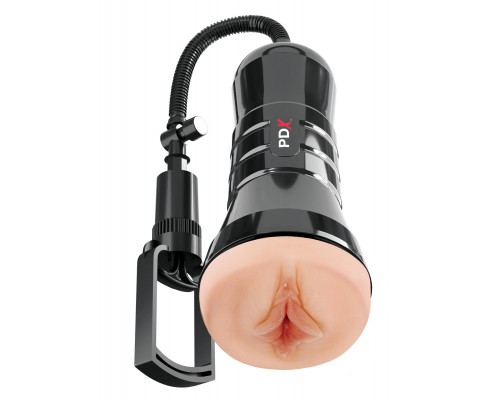 Мастурбатор вагина в тубе с вакуумной помпой Wet Pussies, Super Sucker XXL Stroker