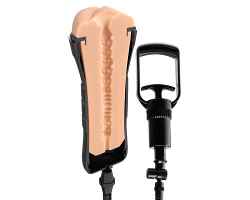 Мастурбатор вагина в тубе с вакуумной помпой Wet Pussies, Super Sucker XXL Stroker