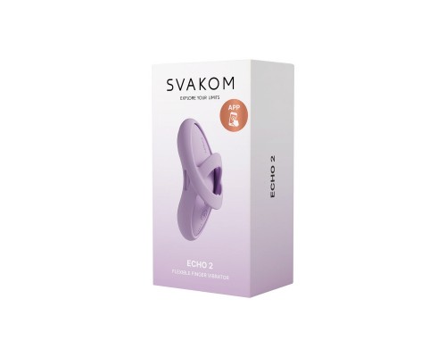Echo 2 Вибромассажёр на пальцы с функцией нагрева, сиреневый