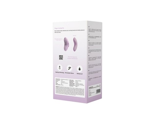 Echo 2 Вибромассажёр на пальцы с функцией нагрева, сиреневый