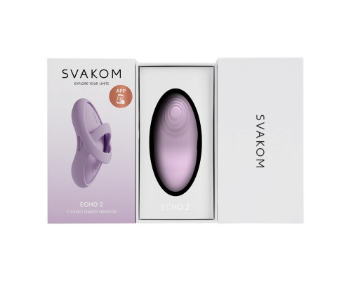 Echo 2 Вибромассажёр на пальцы с функцией нагрева, сиреневый