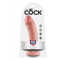 Фаллоимитатор на присоске телесный King Cock 8