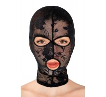 Маска кружевная на голову с отверстиями для глаз и рта