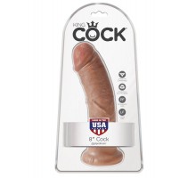 Фаллоимитатор на присоске загорелый King Cock 8