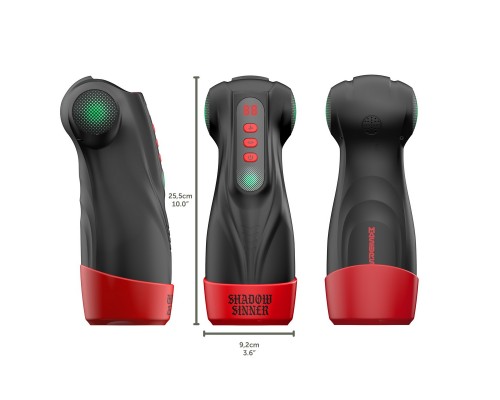 Интерактивный мастурбатор Masturs Shadow Sinner Raven. Вакуум, вибрация, подсветка.