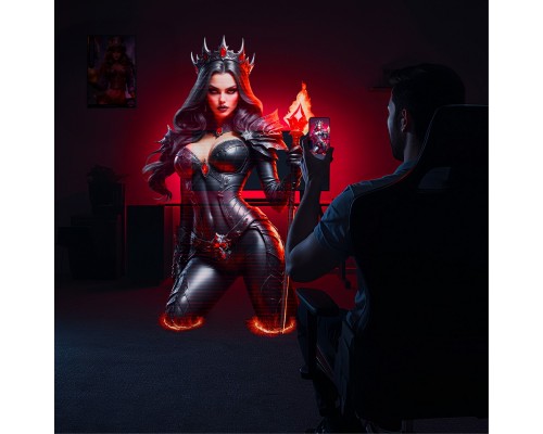 Интерактивный мастурбатор Masturs Shadow Sinner Raven. Вакуум, вибрация, подсветка.