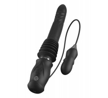 Автоматический вибромассажер с поступательными движениями, с вибропулей и присоской