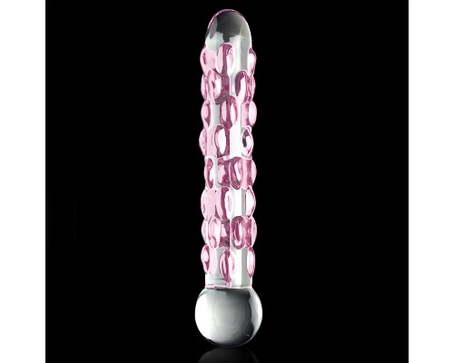Уникальный стеклянный стимулятор Icicles No. 7 - Clear/Pink для незабываемого удовольствия