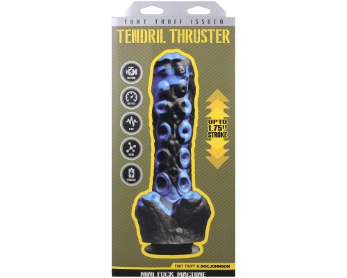 Секс-машина мини на присоске Tendril Thruster, чёрно-синяя