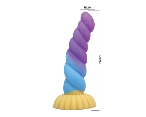 Unicorn, фаллоимитатор на присоске, серии Power Monsters, 22 см