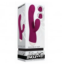 DOUBLE TAP Вибромассажер-кролик с постукиванием
