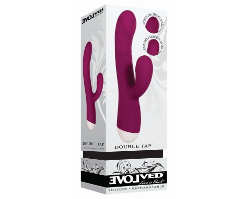 DOUBLE TAP Вибромассажер-кролик с постукиванием