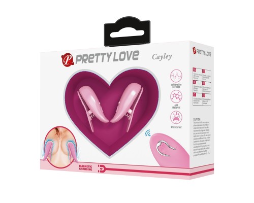 Виброзажимы на соски с пультом Cayley