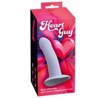Вибростимулятор на присоске Heart Guy, голубой