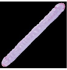 Двусторонний дилдо фиолетовый Crystal Jellies 18 Double Dong - Purple