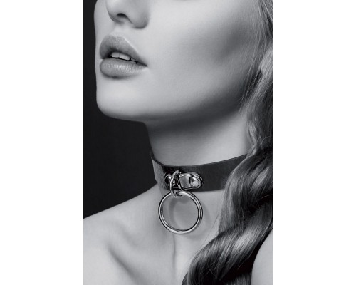 Чокер с кольцом черный COLLIER FETISH NOIR