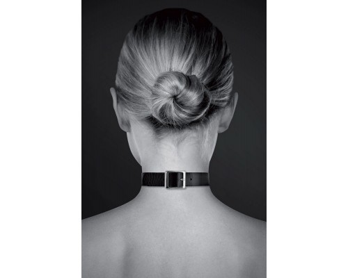 Чокер с кольцом черный COLLIER FETISH NOIR