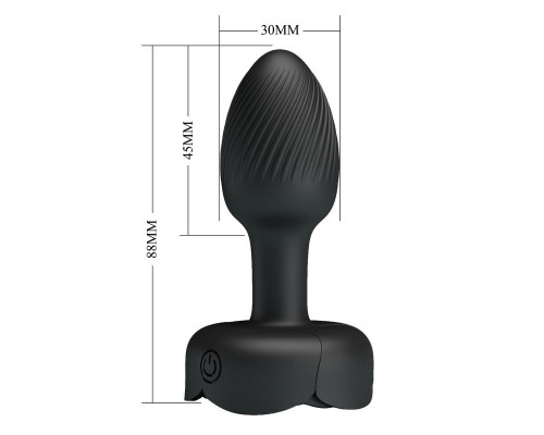 Анальная вибропробка с разноцветной подсветкой OLMAN