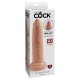 Купить Фаллоимитатор King Cock 9 Uncut Cock с присоской, телесного цвета