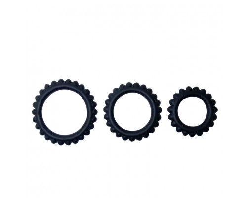 Набор из 3х ребристых эреционных колец TITAN