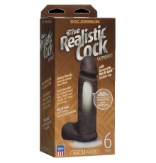 Фаллоимитатор реалистик на присоске 6 - Черный Realistic Cock Vac-U-Lock