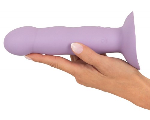 Вибростимулятор на присоске Heart Guy, фиолетовый