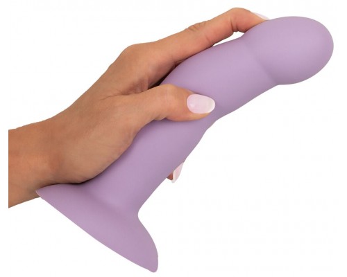 Вибростимулятор на присоске Heart Guy, фиолетовый