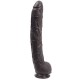 Огромный черный фаллоимитатор Dick Rambone Cock - Black: мощный интимный аксессуар для наслаждения