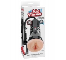 Мастурбатор вагина в тубе с вакуумной помпой Wet Pussies, Super Sucker XXL Stroker