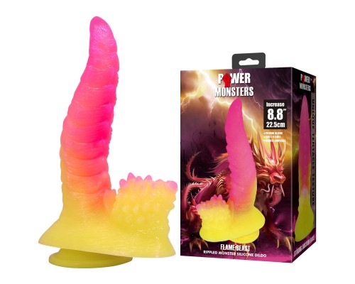 Flame Beast, фаллоимитатор на присоске, серии Power Monsters, 22,5 см