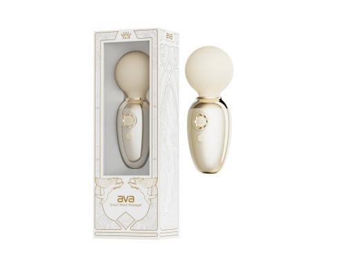 Мини-вибромассажёр с функцией нагрева AVA, бежевый