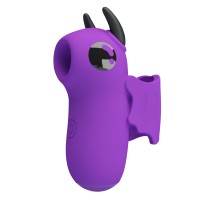 Вакуумный мини-стимулятор на палец, с электростимуляцией, Magic Devil, фиолетовый