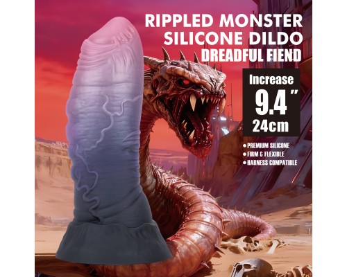 Dreadful Fiend, фаллоимитатор на присоске, серии Power Monsters, 24 см