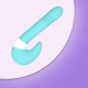 Вибростимулятор зоны G, 2 в 1, бирюзовый