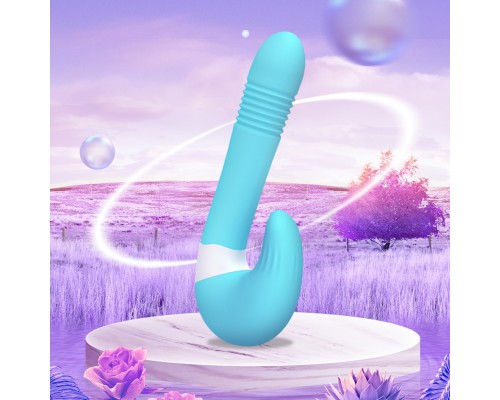 Вибростимулятор зоны G, 2 в 1, бирюзовый