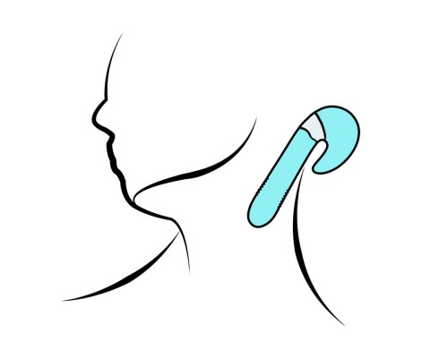 Вибростимулятор зоны G, 2 в 1, бирюзовый