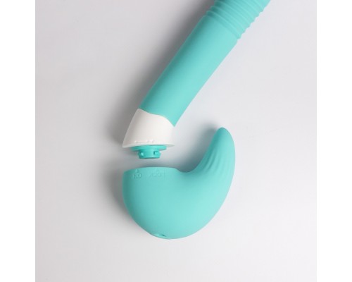 Вибростимулятор зоны G, 2 в 1, бирюзовый