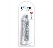 Прозрачный фаллоимитатор на присоске King Cock Clear 8