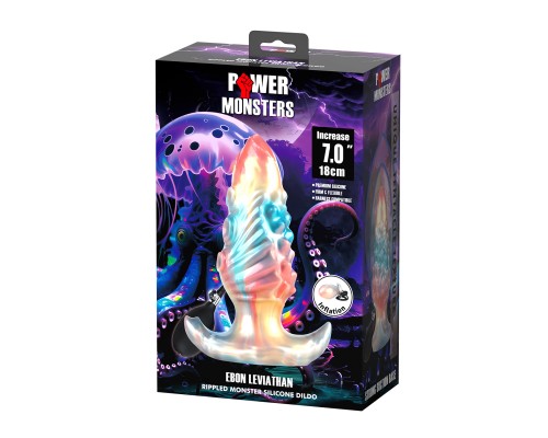 Ebon Leviathan, анальная пробка, увеличивающаяся в размере, серии Power Monsters, 18 см