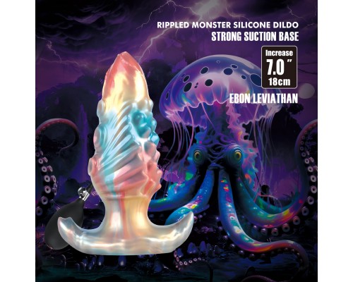 Ebon Leviathan, анальная пробка, увеличивающаяся в размере, серии Power Monsters, 18 см